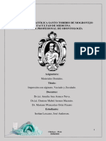 Universidad Católica Santo Toribio de Mogrovejo Facultad de Medicina Escuela Profesional de Odontología