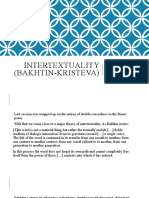 Intertextuality, Bakhtin-Kristeva