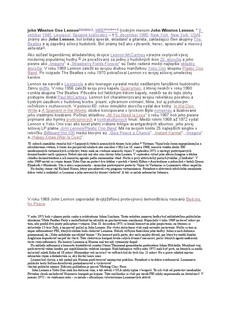 John Winston Ono Lennon PDF