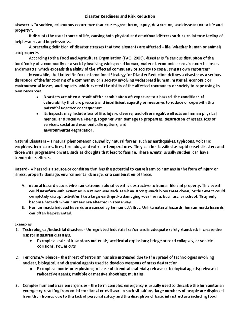 Disaster Risk Reduction Strategies | PDF | Social Science
