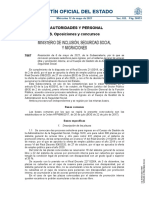 Boletín Oficial Del Estado: Ministerio de Inclusión, Seguridad Social Y Migraciones