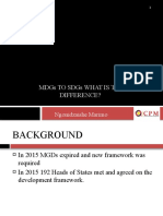 Handout 4 - From MDGs To SDGs What Is The Difference