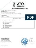 Certificat de scolarité philo