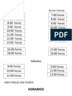 Horarios: de Puente Alto de San Vicente