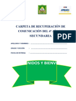 4TO. COMUNICACIÓN Carpeta de Recuperación