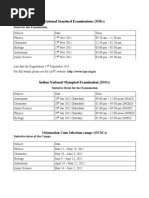 Olympiad Exam Dates 2025-2026 | PDF