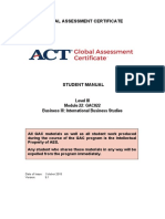 Global Assessment Certificate: Level III Module 22: GAC022 Business III: International Business Studies
