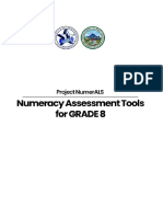 Grade 8 Numeracy Tool (PreTest)