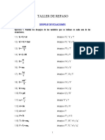 Despeje de ecuaciones y conversiones de unidades