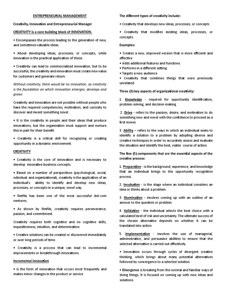 Entrep Reviewer PDF Creativity Risk