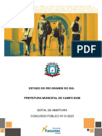 Estado Do Rio Grande Do Sul: Edital de Abertura Concurso Público #01/2023