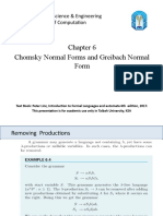 Chomsky Normal Forms and Greibach Normal Form
