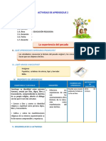 E1 A2 SESION REL. La Experiencia Del Pecado