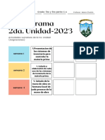 Cronograma 2da. Unidad-2023: Grado: 5to y 6to Perito C.A