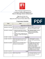 Programme Schedule Insurance Claims Management-2020-V4