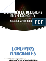 Aplicación de Derivadas en La Economía: Licda. M.A. Scarleth Cáceres
