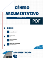 Género Argumentativo: Primera Fase