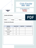 EXAMEN BLOQUE 1 Bimestres 5º