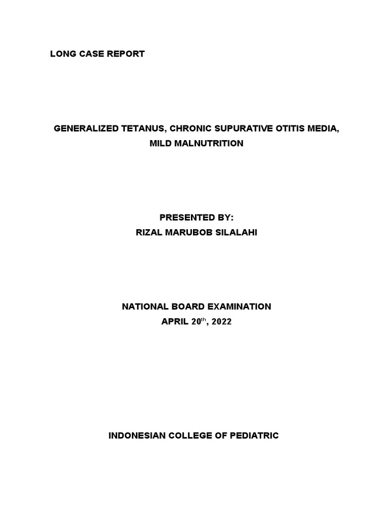 Long Case Report PDF