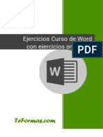 Resolucion Ejercicios Curso de Word Con Ejercicios Practicos PDF