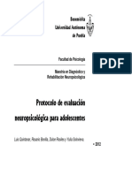 Protocolo Eval Neuropsicológica para Adolescentes