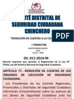 Comité Distrital de Seguridad Ciudadana Chinchero: "Rendición de Cuentas A La Ciudadania" I Trimestre