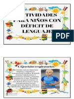 Actividades para Niños Con Deficit de Lenguaje