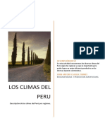 Clasificación de tipos de climas en el Perú