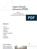 Distopia Genital. Clasificación POPQ: Ponente: Dr. Dany M. Castillo Juarez Especialista en Ginecología y Obstetricia