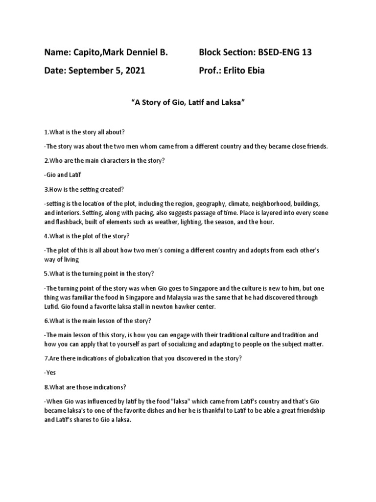 A Story of Gio, Latif and Laksa PDF