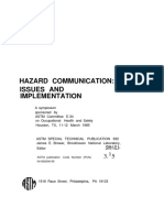 Hazard Communication: Issues and Implementation