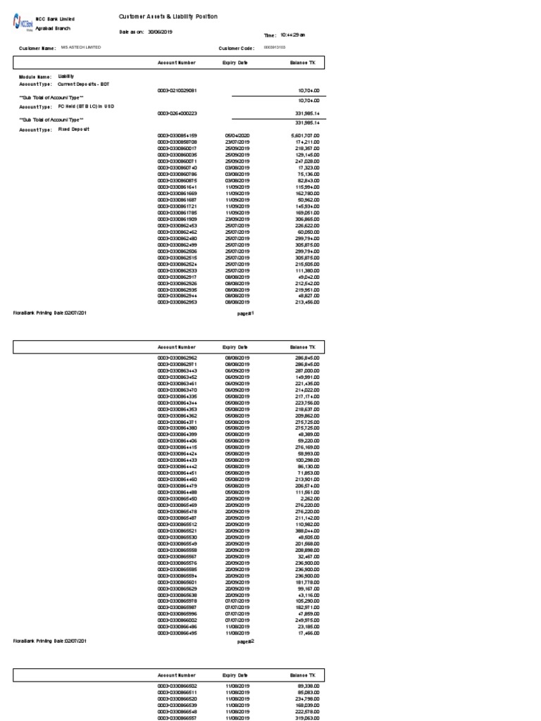 Customer Position | PDF | Liability (Financial Accounting) | Business ...
