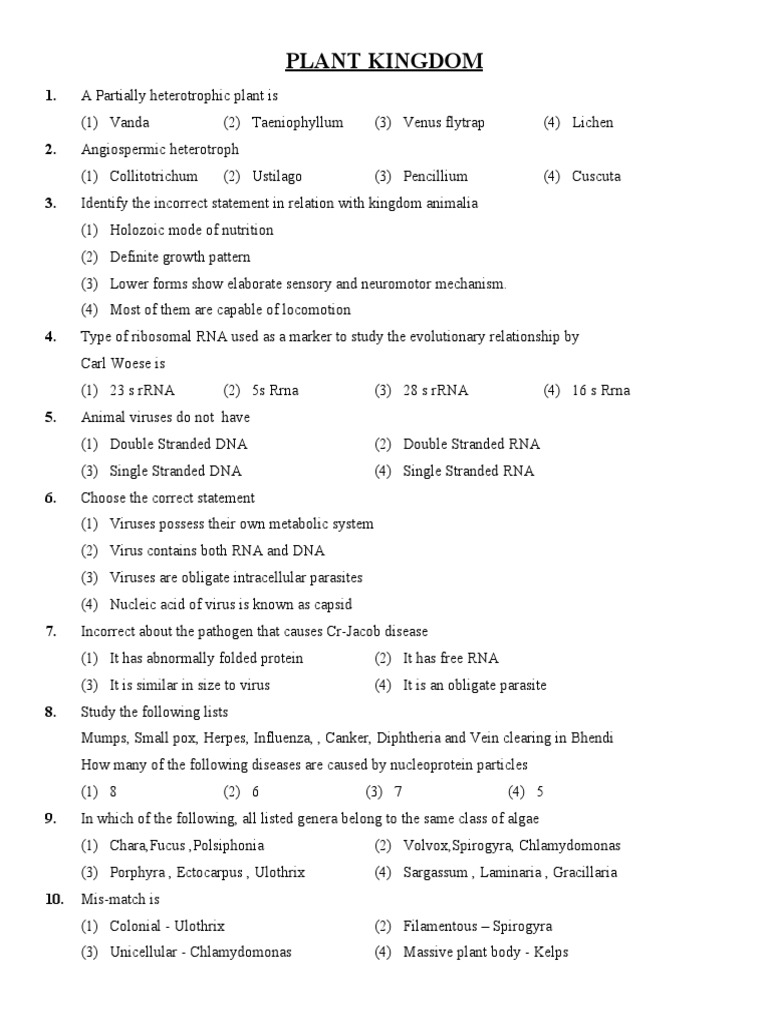 Jb3-Plant Kingdom (Final) | PDF | Spore | Moss