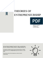 Theories of Entrepreneurship: Presentated By:-Abhijit Nayak (20IMBA020) (53209V200601)
