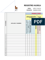 Registro Auxiliar de Evaluacion Nivel Secundaria 2023: Primer Trimestre