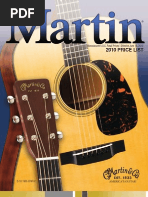 Martin guitar 2024 price list 2020