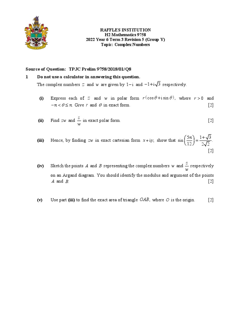 Solving Complex Number Problems Exploring Roots Polar Forms And