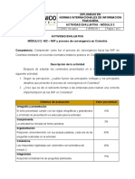 Diplomado en NIIF - Módulo 2 evaluación proceso convergencia Colombia