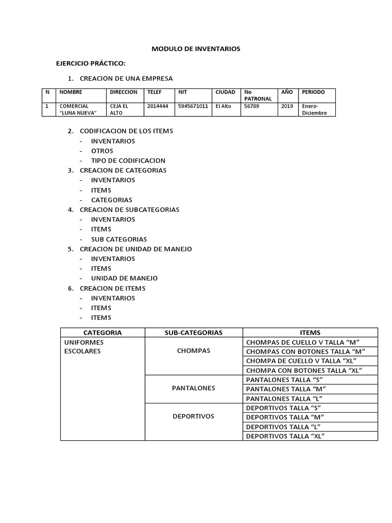 Modulo de Inventarios | PDF