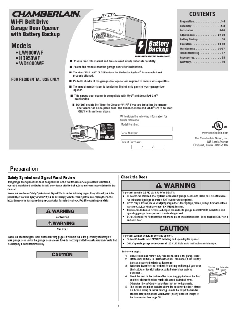 Liftmaster 1D8088 UserManual A PDF