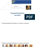 Președinții României Test PACT