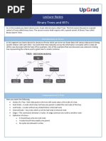 Lecture Notes Binary Trees and Bsts