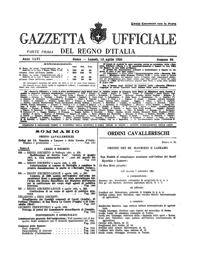 Gazzetta Ufficiale PDF