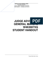 Judge Advocate General Manual W4K0007XQ Student Handout