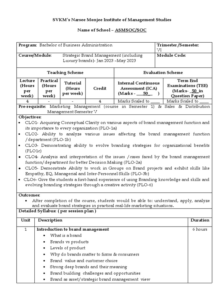 Course Outline | PDF