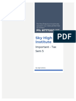 Sky High Institute: Important - Tax Sem 5