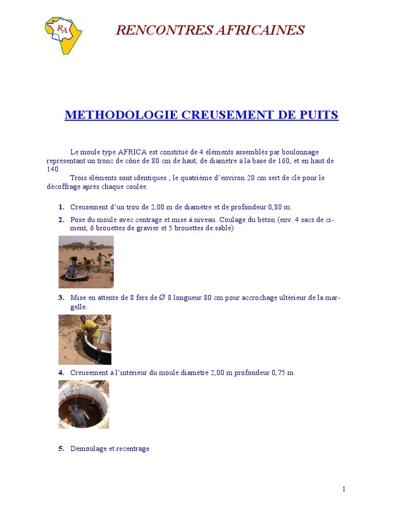Methodologie Creusement de Puits | PDF
