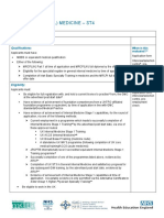 General (Internal) Medicine - St4: Entry Criteria Essential Criteria