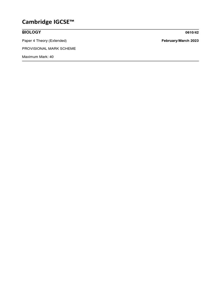 Biology 0610 Paper 4 MS, PDF, Artery