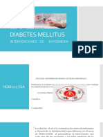 Diabetes Mellitus: Intervenciones de Enfermeria